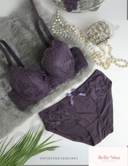 Wired Lace Bra & Panty Set - Stylish & Supportive | BelleNisa